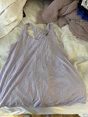 lululemon athletica Lavender Striped Racerback Tank